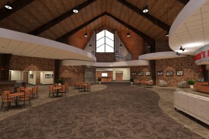 Vaulted Ceiling Lobby